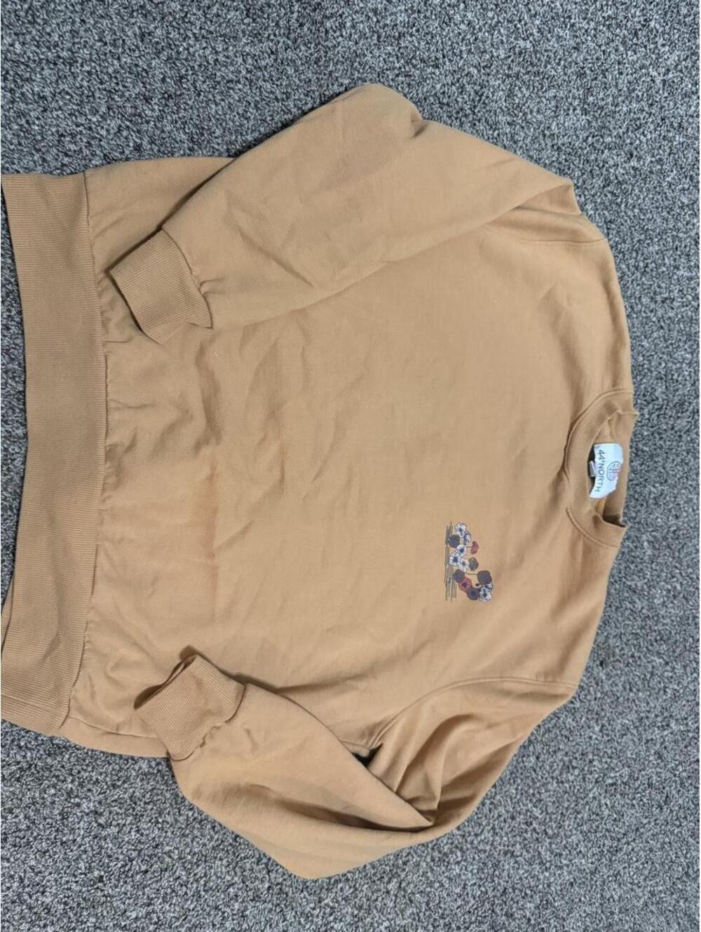 Women's Tan and Orange Sweatshirt